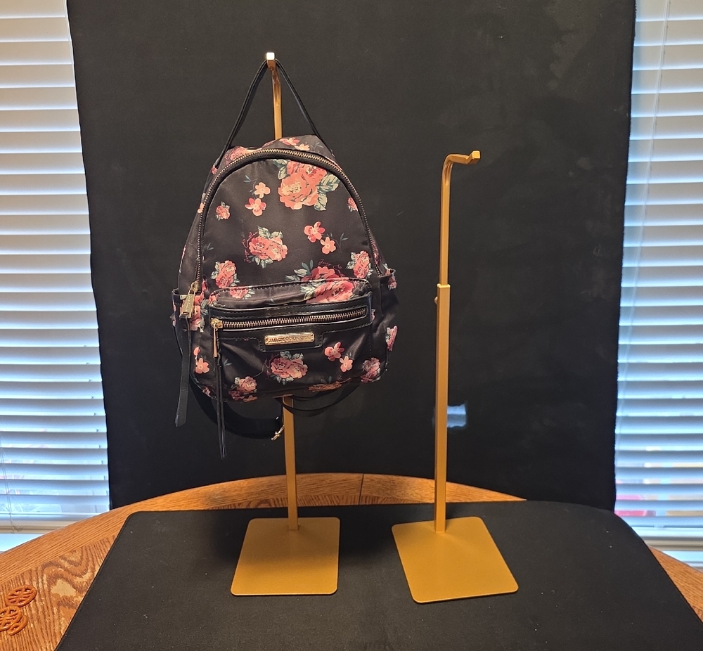 Juicy Couture Black Mini Backpack with Pink Floral Print